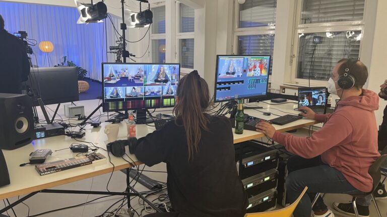 Das Team von vsonix bei der Produktion der tolino StoryDays 2021