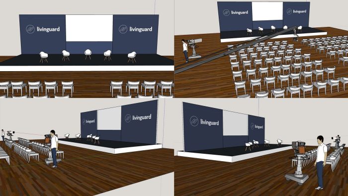 3D Modell einer Eventbühne