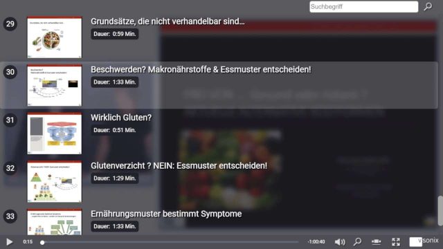 vPlayer Beispiel Ausführliche Inhaltsauflistung
