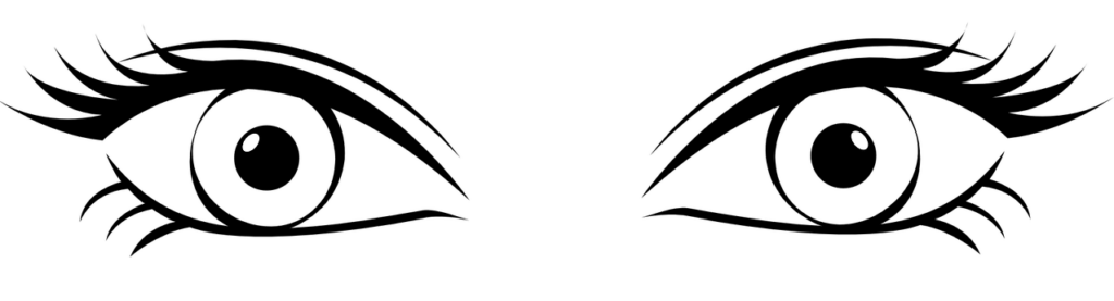 Zeichnung von zwei Augen