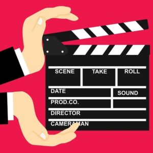 Illustration einer Filmklappe